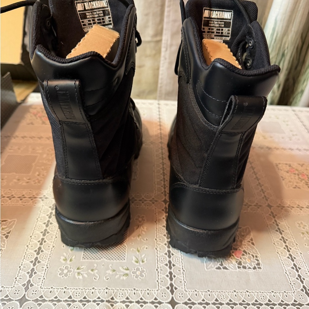Men's Black Tactical Lace-Up Boots - Durable Support - Picture 2 of 6